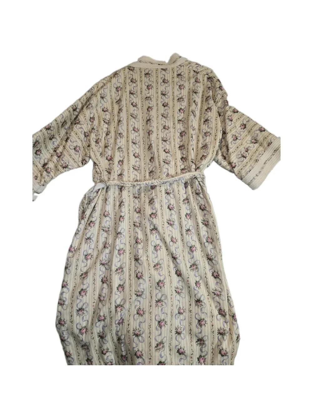 Cachet Vtg Dressing Gown NWT Floral Terry Inside Cosy Sz L Cottage Feminine